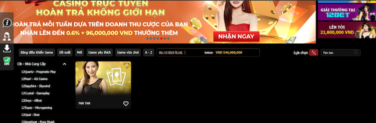 Cách chơi Super Fantan tại 12bet