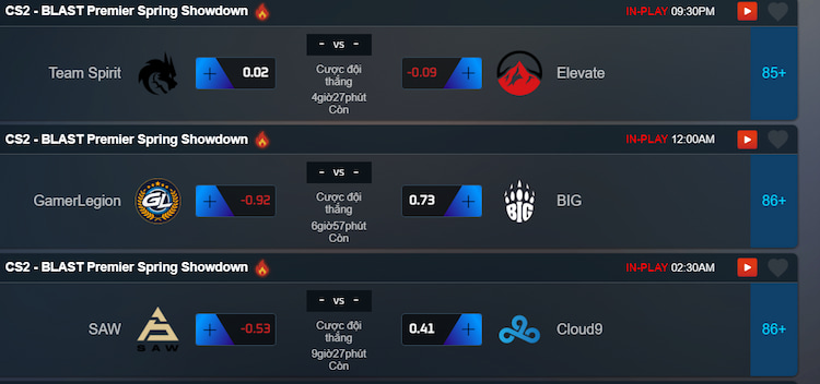 Bảng kèo CS:GO